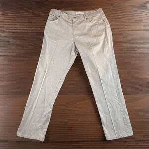 Brax Pants Mens 36x32 Light Gray Cooper Fancy  Stretch Cotton Chino Preppy